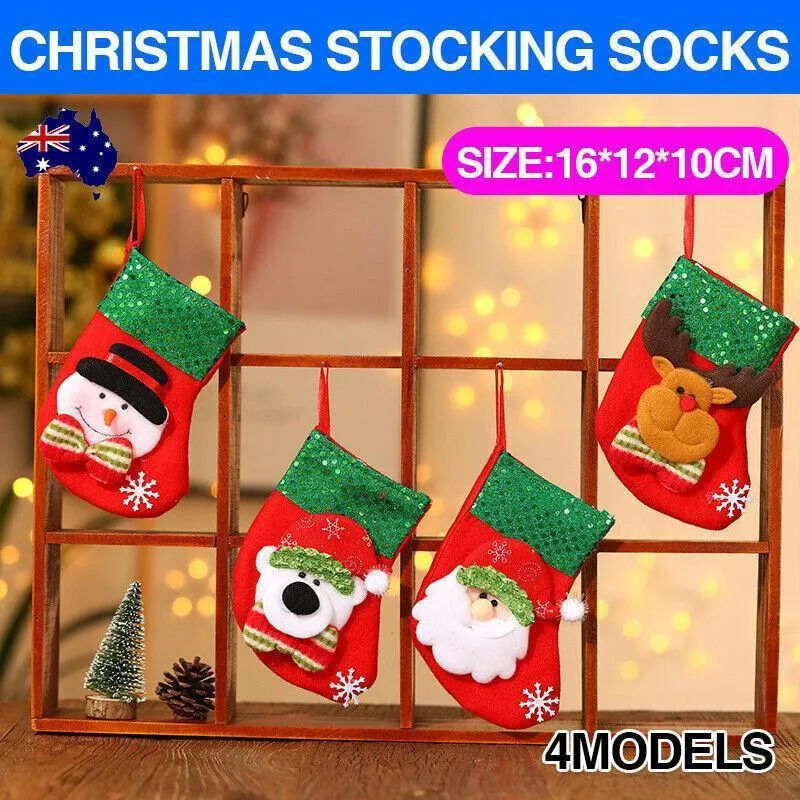 Christmas Stocking 1PC 4Styles Tree Decorations