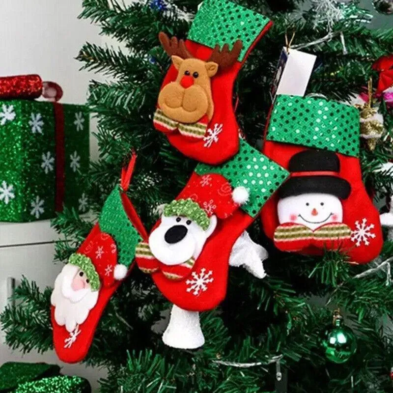 Christmas Stocking 1PC 4Styles Tree Decorations