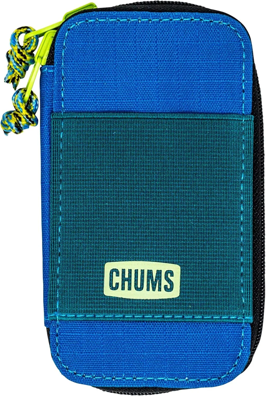 Chums Reversi Polyester Wallet – Reversible Zippered Pouch for Men and Women (Teal)