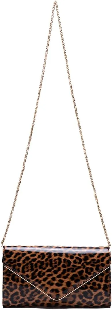 Classic V Leopard Print Evening Bags For Women Formal Purse, Stylish Woven Leather Clutch, Ladies Cocktail Party Handbag