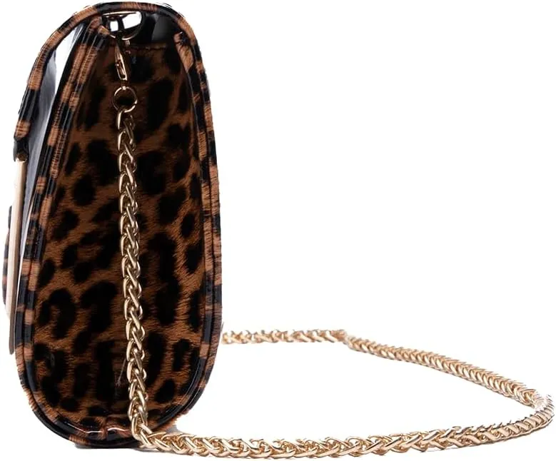 Classic V Leopard Print Evening Bags For Women Formal Purse, Stylish Woven Leather Clutch, Ladies Cocktail Party Handbag