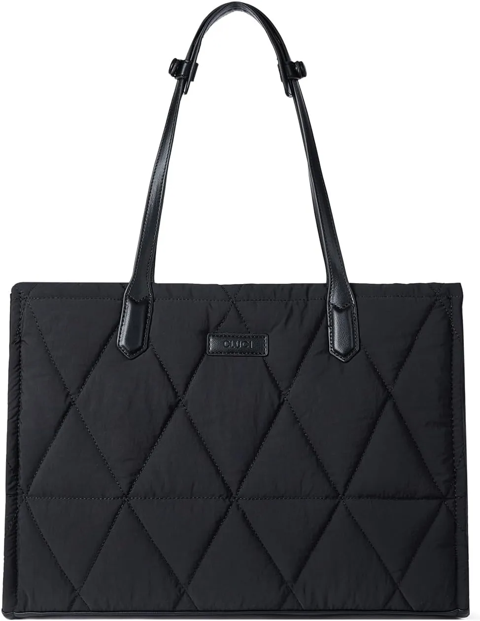 CLUCI Quilted Puffer Tote Bag for Women 15.6 inch Laptop Shoulder Women Briefcase Work Bag for Travel