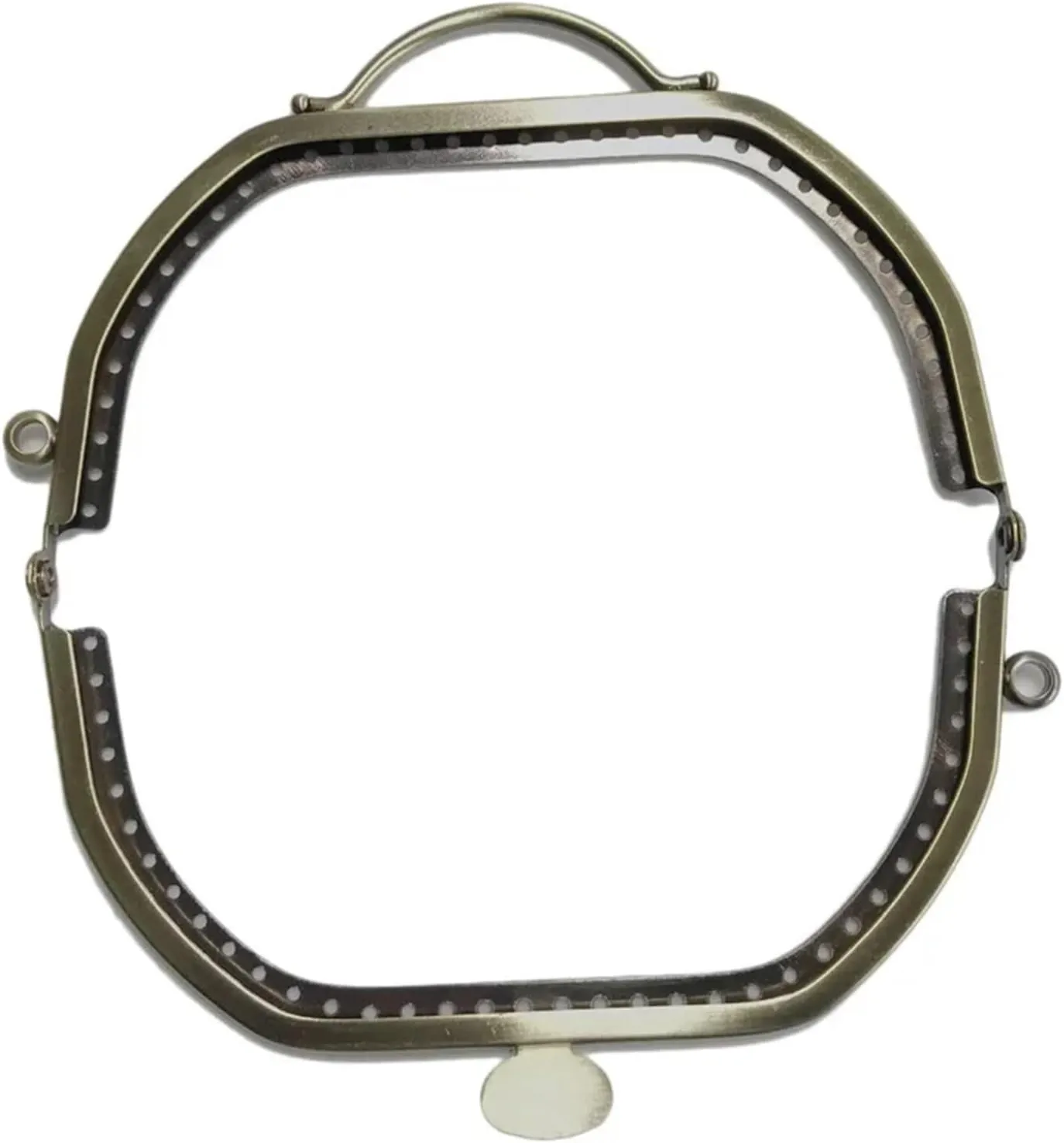 Clutch Bag Clasp 13cm Arch Coin Purse Frame Hanger Embossing Rectangle Metal Kiss Clasp Lock Frame Handle for Wallet Handbag Parts(Gold)