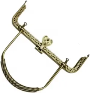 Clutch Bag Clasp Square Vintage Embossing Metal Frame for Bags Clasp with Handles Bag Wrist Frame Support Sew Bag Hardware(20cm)