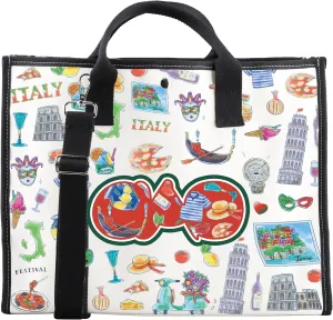 CMNIM Italy Travel Gifts Italian Makeup Bag Italian Pride Merch Italian Greeting Bag for Travelers Italy Souvenirs Gifts