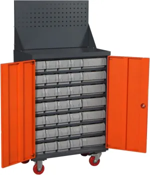 CNC Consumables Split Cabinet with Wheels, Storage Parts Screw Cabinet, Drawer Type Classification Management Rack for Garage Warehouse Repair Shop