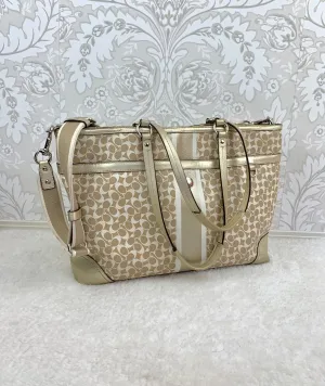 Coach Chelsea Heritage Stripe Signature Tote