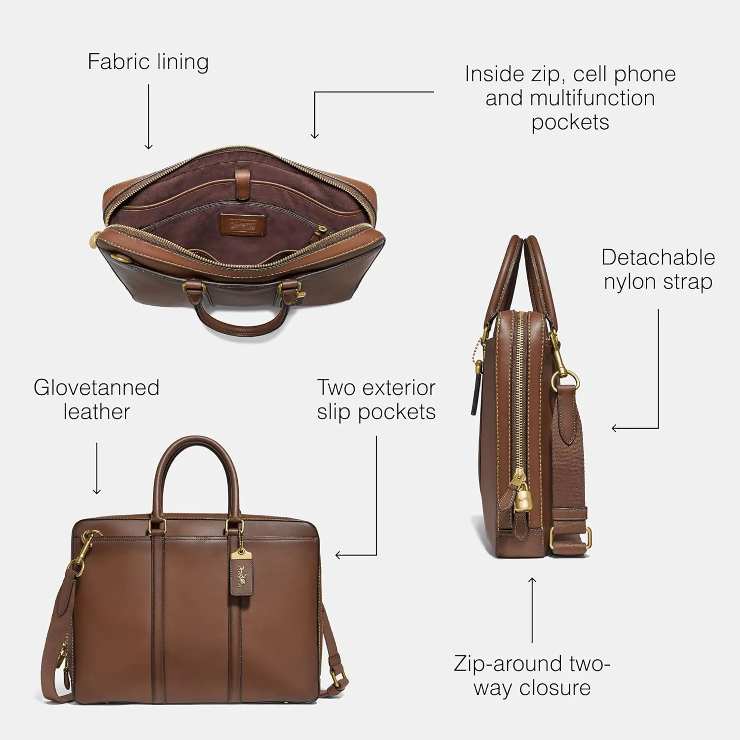 Coach Men's Metropolitan Slim Brief