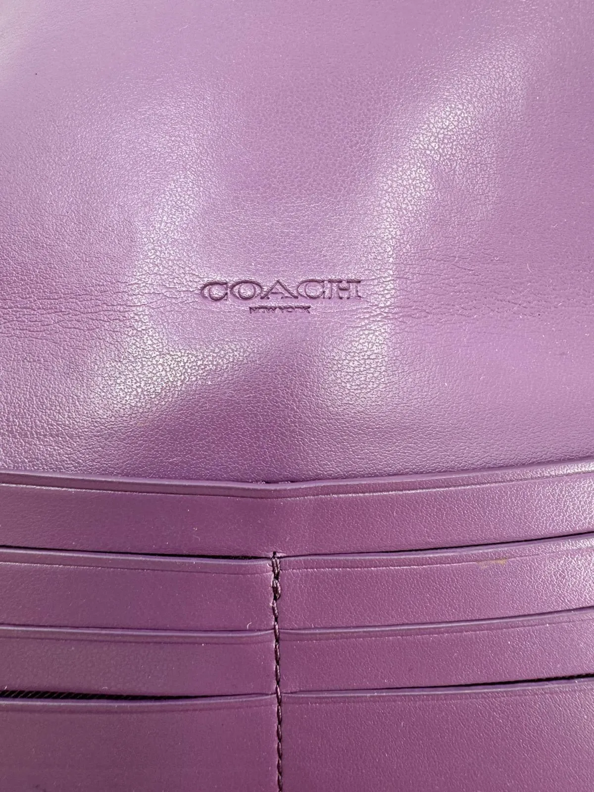 COACH SLIM SIGNATURE LOGO ENVELOPE WALLET