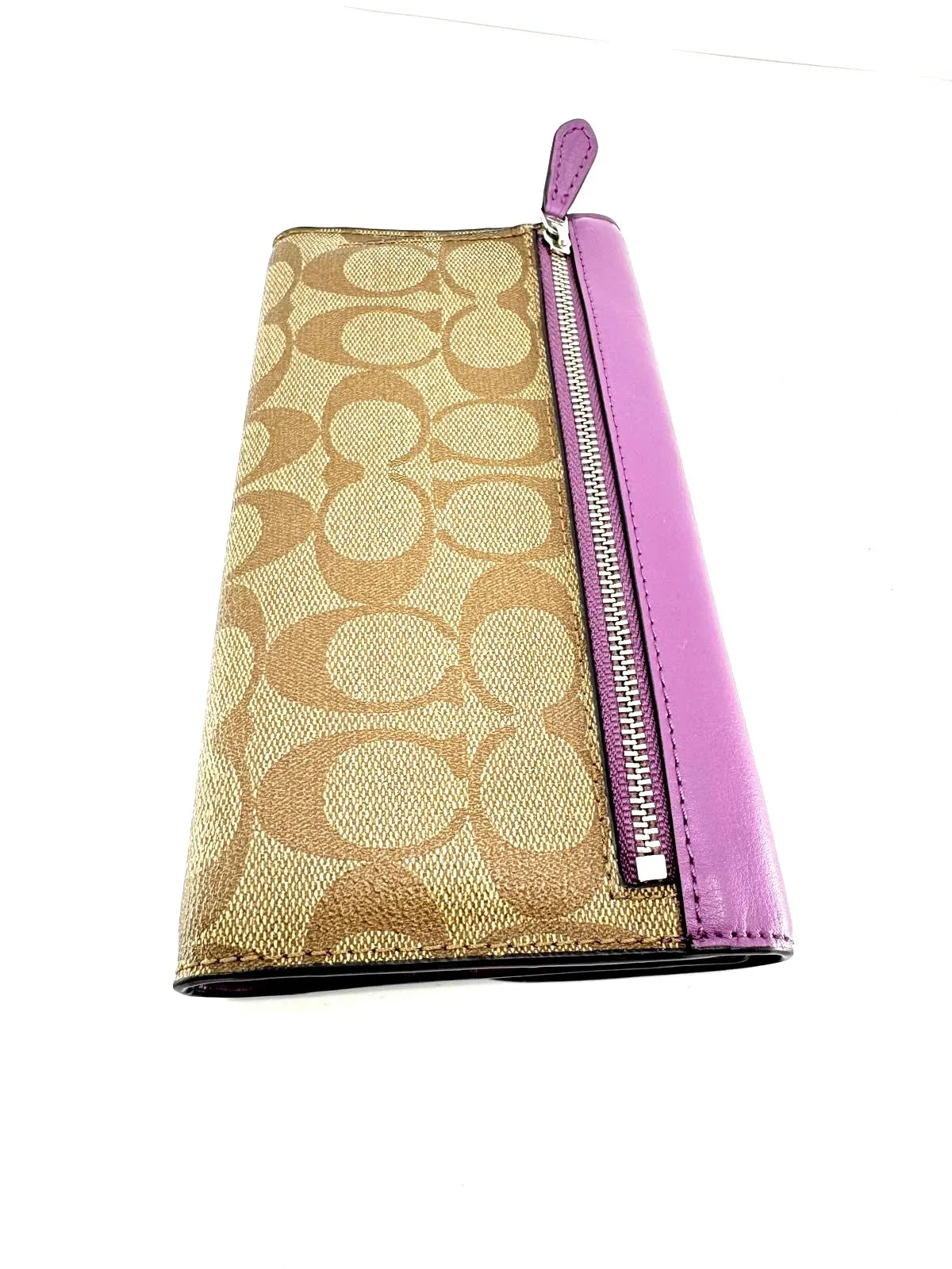 COACH SLIM SIGNATURE LOGO ENVELOPE WALLET