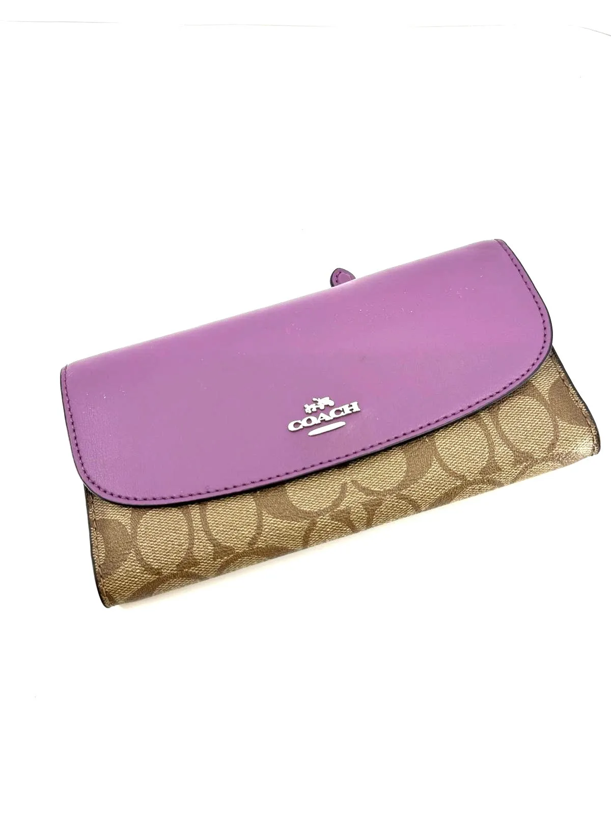 COACH SLIM SIGNATURE LOGO ENVELOPE WALLET