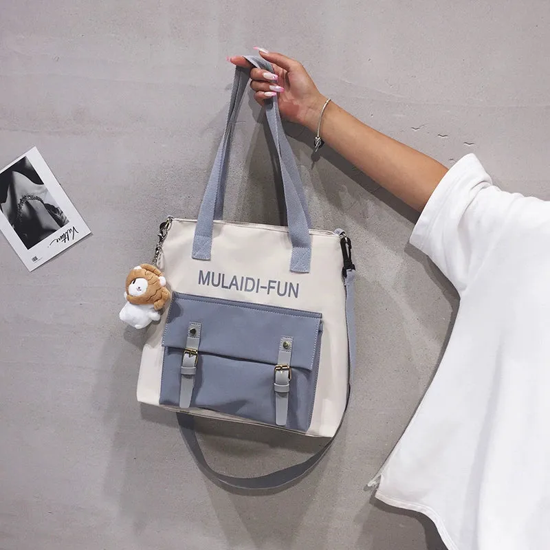 College Student Class Work Clothing Tutorial Handbag Canvas Bag