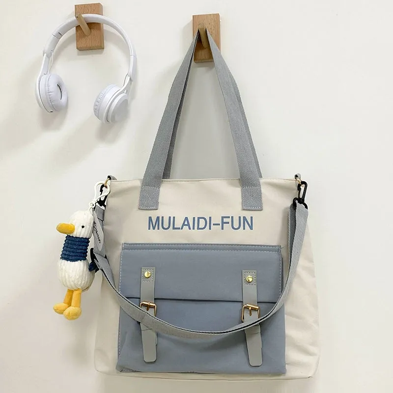 College Student Class Work Clothing Tutorial Handbag Canvas Bag