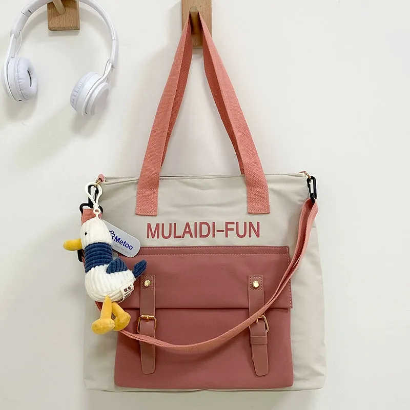 College Student Class Work Clothing Tutorial Handbag Canvas Bag