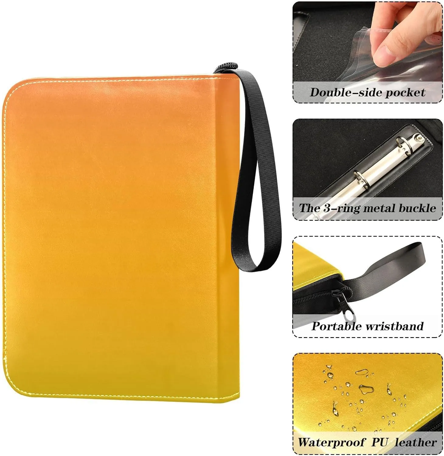 Colorful Gradient Card Binder Trading Card Binder with Sleeves Trading Binders for Card Games
