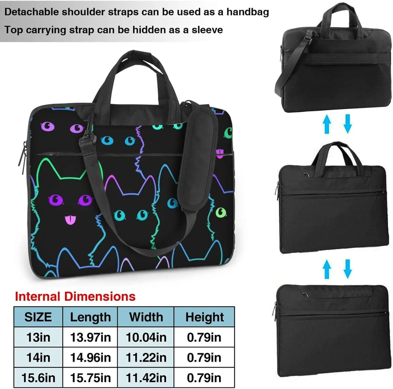 Colorful Halloween Pumpkins Laptop Bag Classic Slim Briefcase Messenger Bag, Spacious, Ergonomic