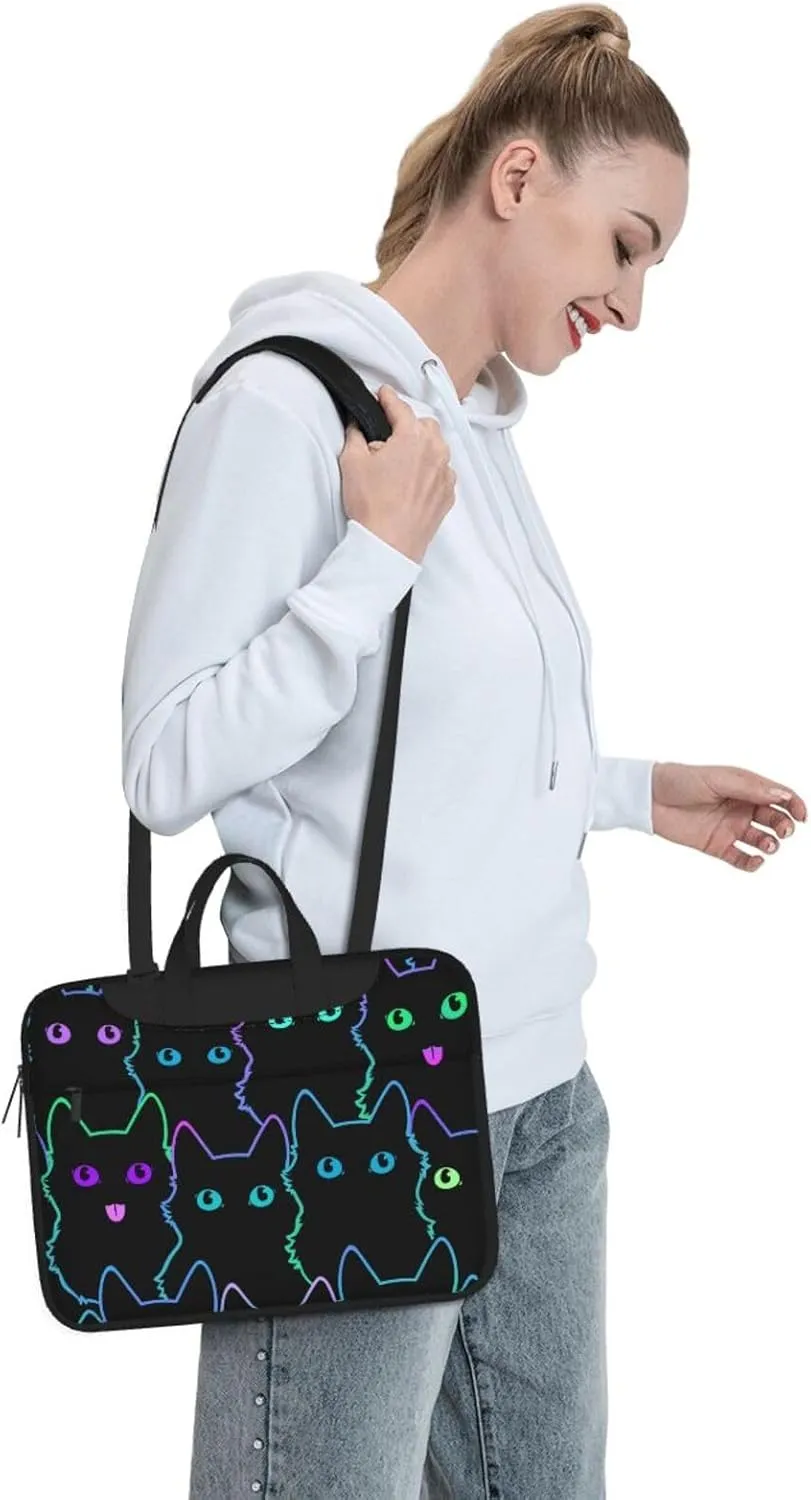 Colorful Halloween Pumpkins Laptop Bag Classic Slim Briefcase Messenger Bag, Spacious, Ergonomic