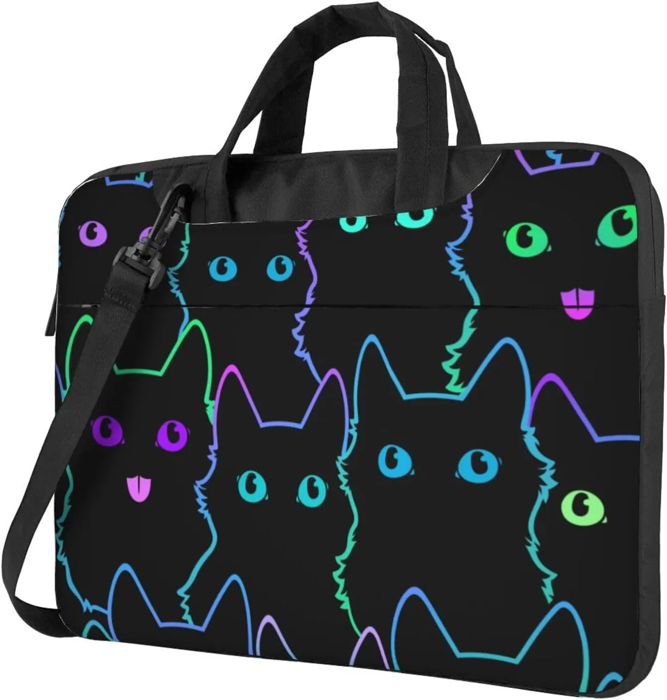 Colorful Halloween Pumpkins Laptop Bag Classic Slim Briefcase Messenger Bag, Spacious, Ergonomic
