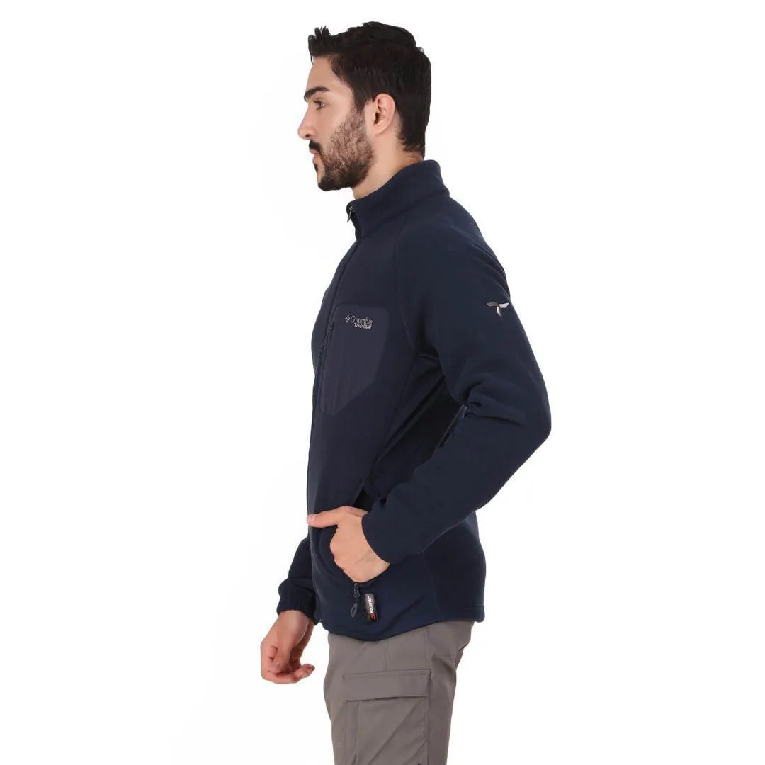 Columbia Men Navy Blue Titan Pass 2.0 II Fleece Jacket