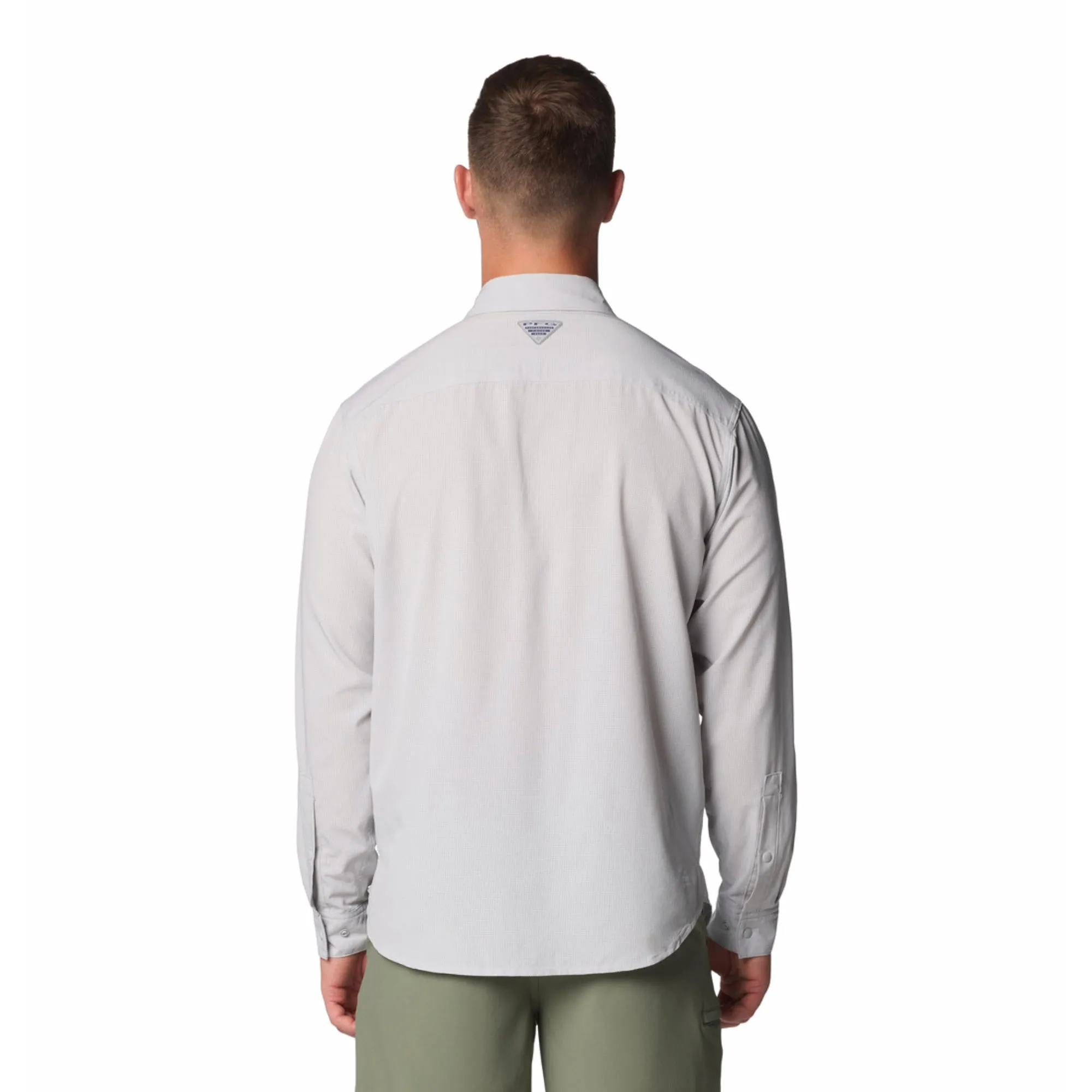 Columbia Mens Black PFG Solar Breeze Woven Long Sleeve Shirt