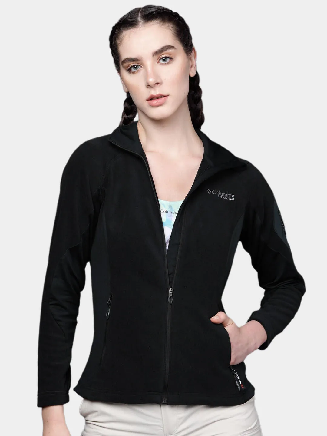 Columbia Women Black Titan Pass 2.0 II Fleece Jacket