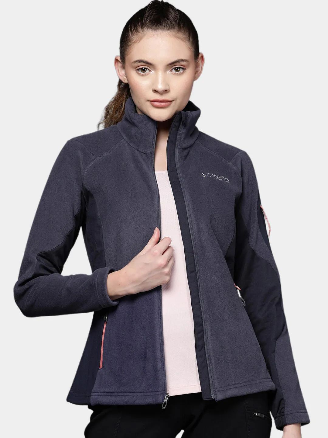 Columbia Women Navy Blue Titan Pass 2.0 II Fleece Jacket