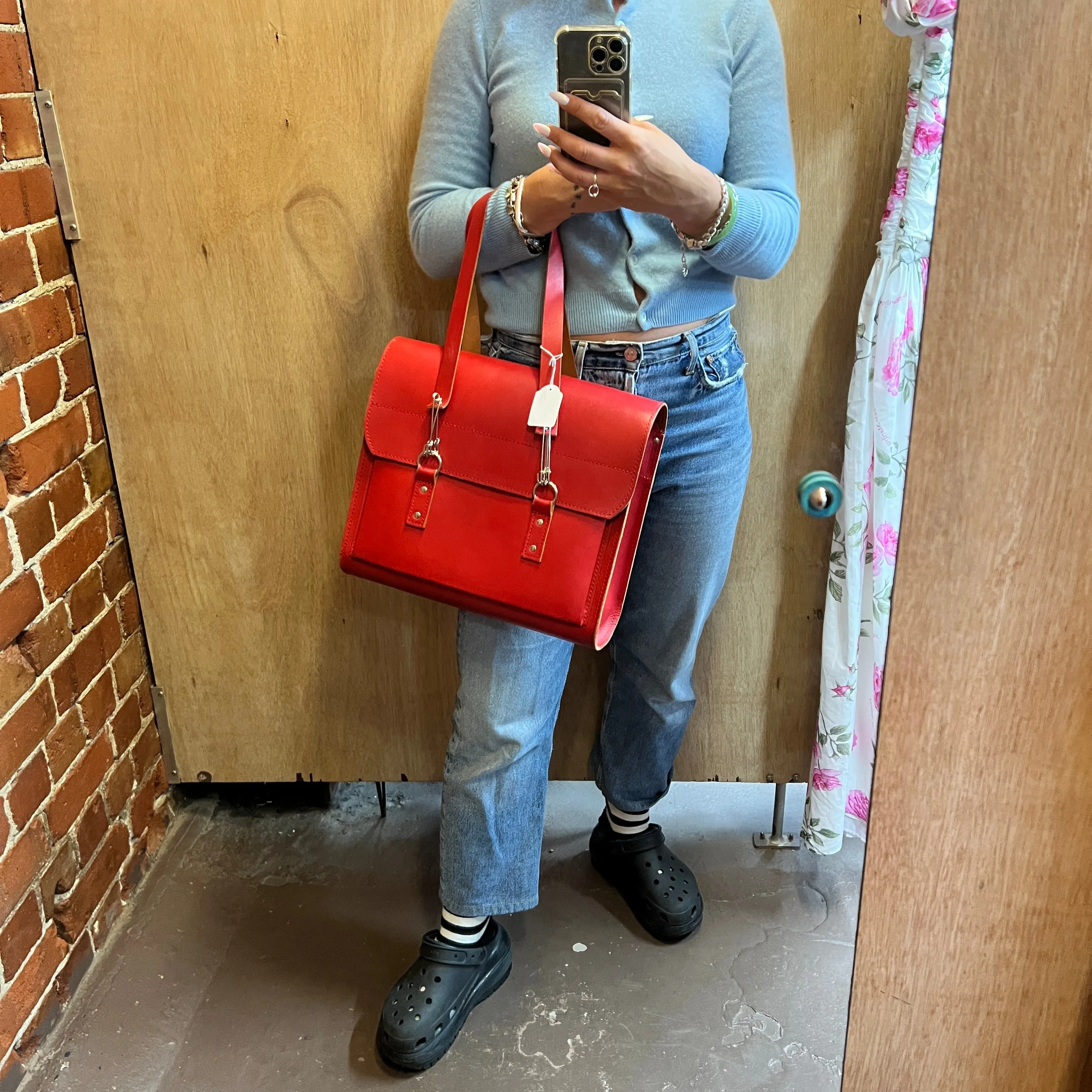 COMME DES GARCONS leather satchel