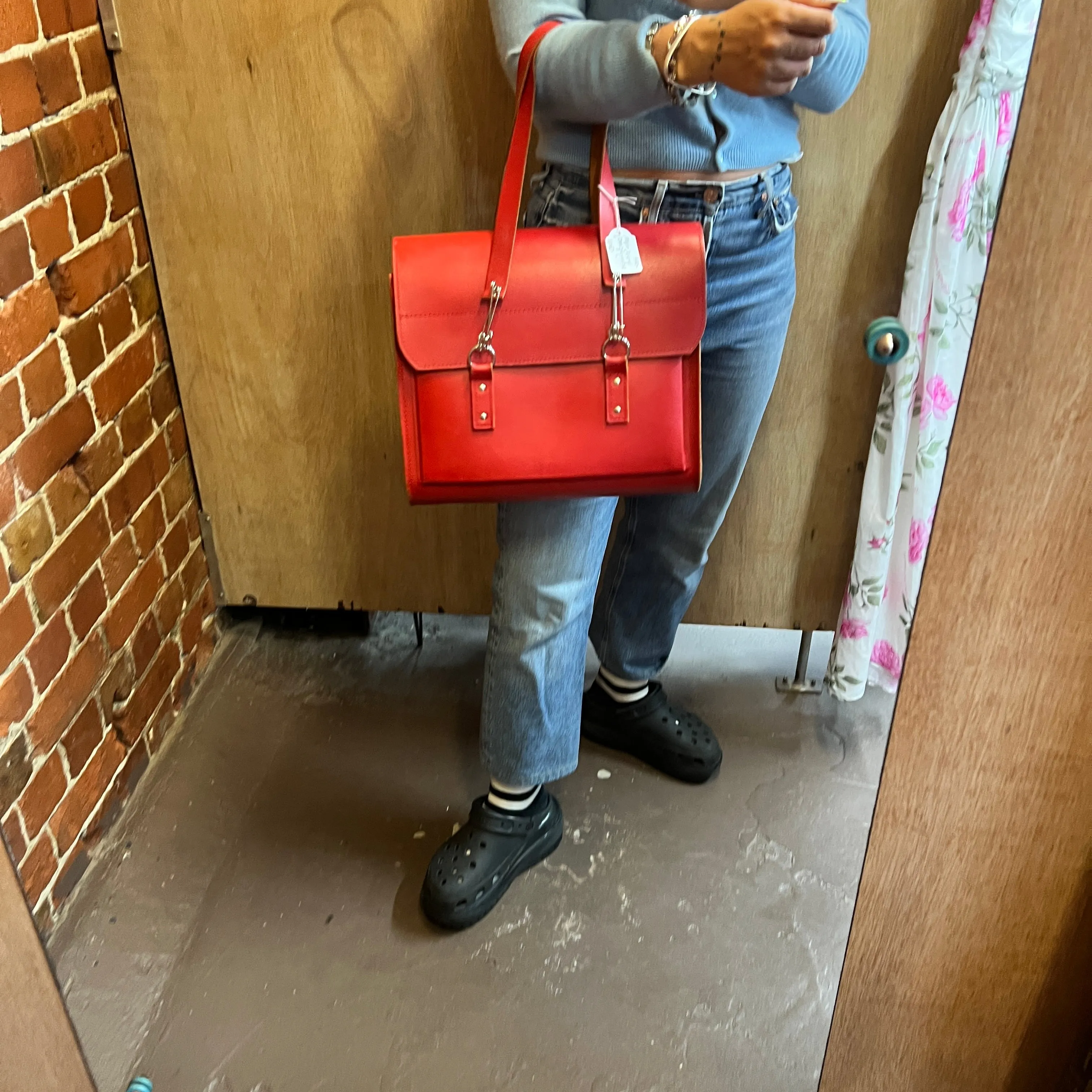 COMME DES GARCONS leather satchel