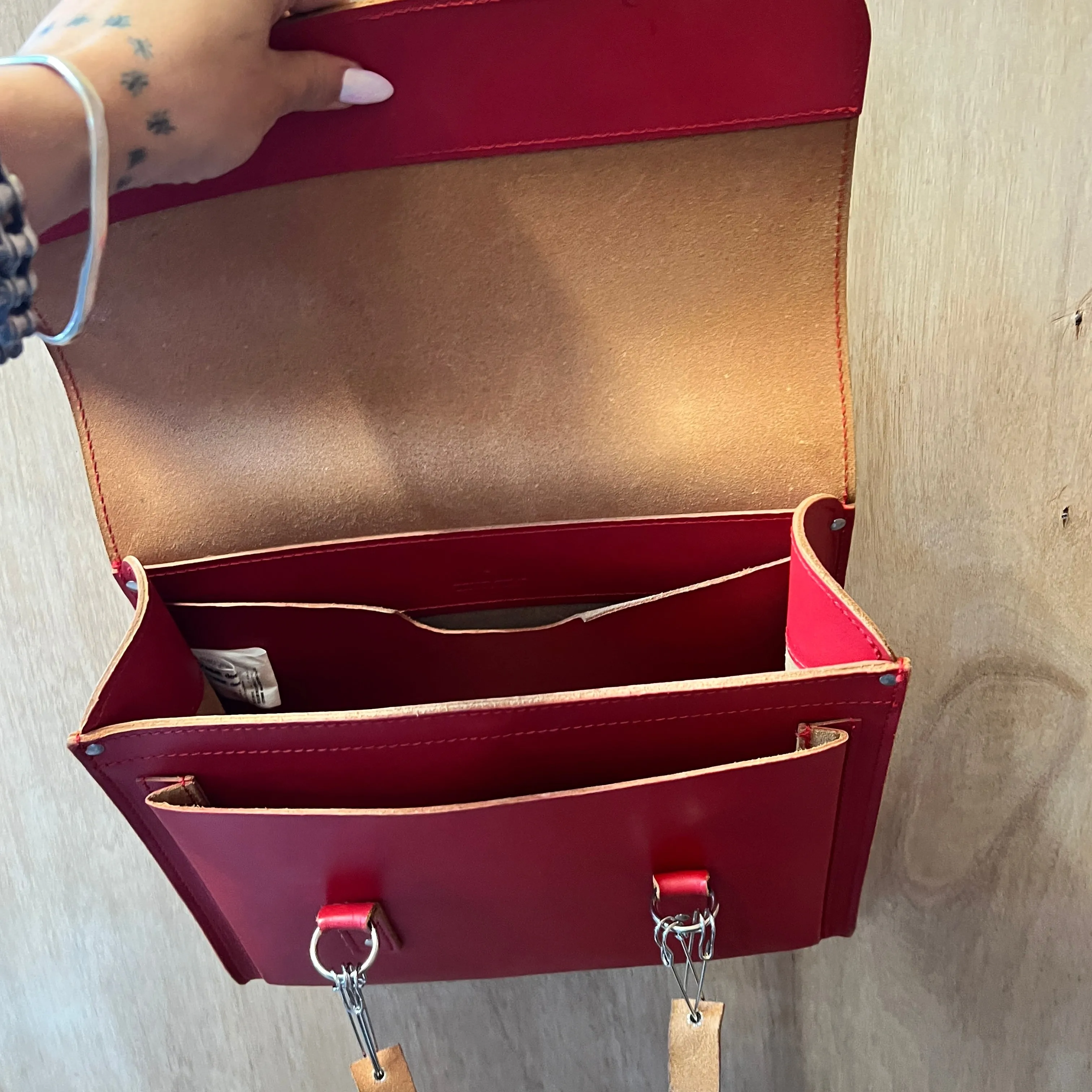 COMME DES GARCONS leather satchel