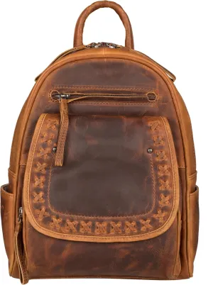 Concealed Carry Tactical Daisy Backpack for Small-Frame Handgun Glock Pistol RFID Daisy (Cognac)