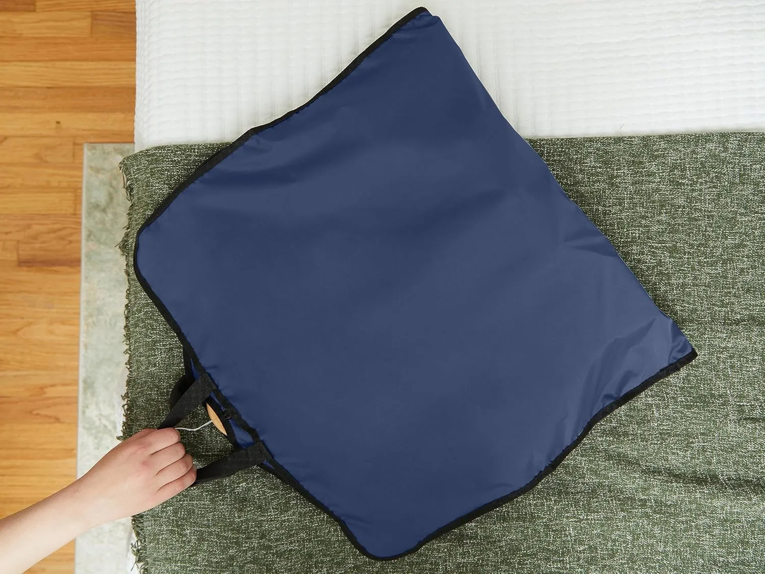 Covermates Keepsakes Garment Bag Set - Premium Polyester - Full Length Zipper - ID Window - Carrying Handles - Closet Storage, Blue