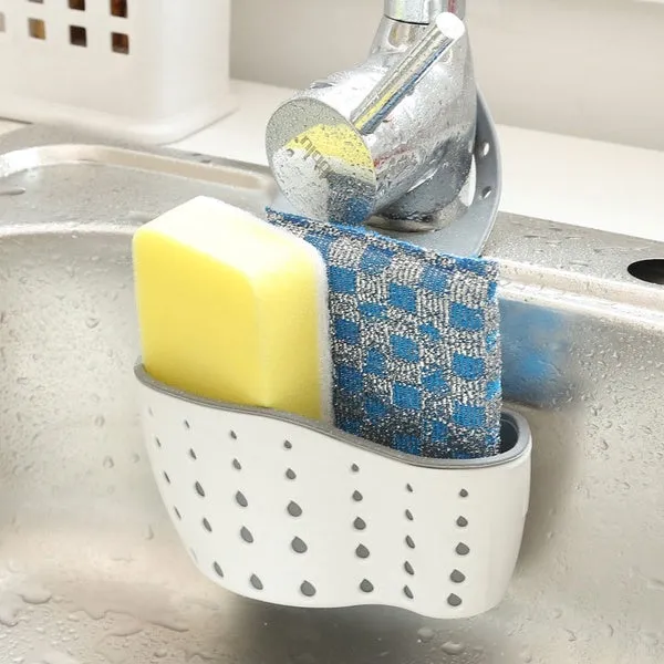 Creative Kitchen Drain Holder Rubber Sponge Storage Rack Basket Wash Cloth Organizer Bathroom Toilet Soap Shelf
