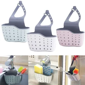 Creative Kitchen Drain Holder Rubber Sponge Storage Rack Basket Wash Cloth Organizer Bathroom Toilet Soap Shelf