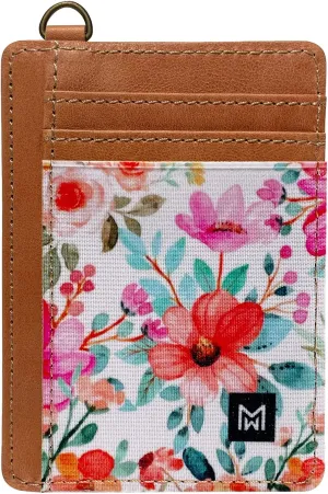 Credit Card Holder Wallet for Women Slim Minimalist Wallet RFID Blocking Leather Wallets Elastic Front Pocket Wallet for Women