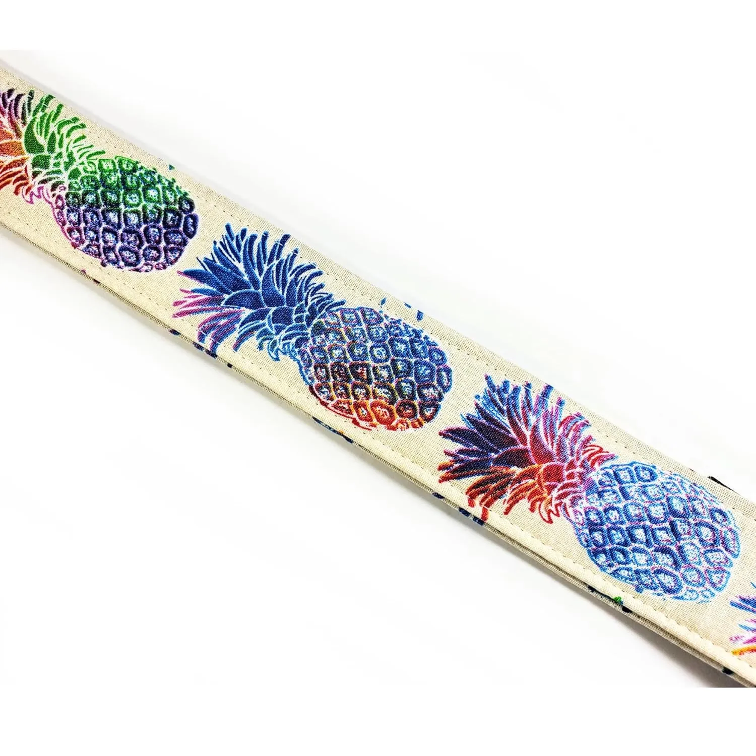 Cross Body Pineapple Guitar Style Bag Strap -Colorful Cross Body Style Bag Strap - Custom Hardware Color- Adjustable -Double Padded-Durable- (1.5" Width, Bronze)