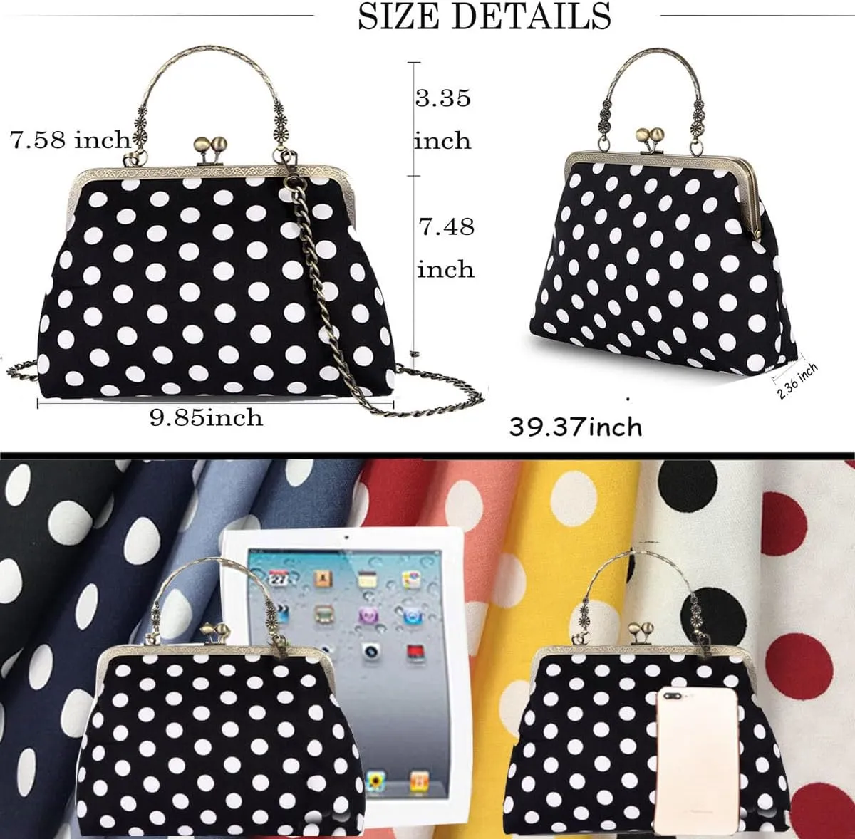 Crossbody Tote Bag Floral Satchel Purse Handbag for Women