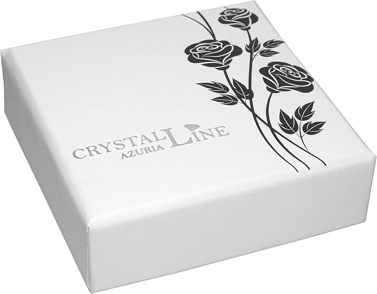 Crystalline Azuria Strand Necklace with Simulated White Pearls 18K White or Rose Gold Plated for Women