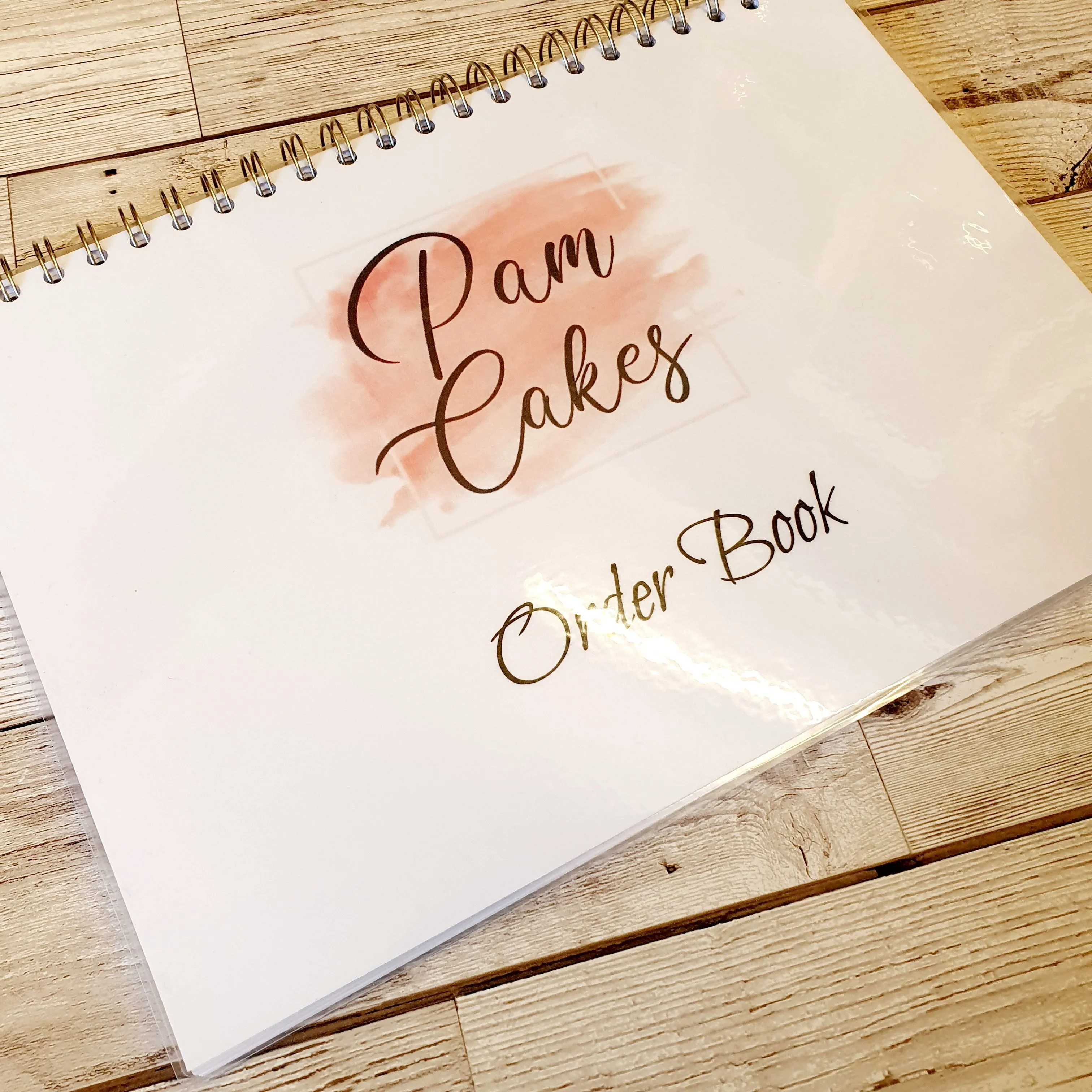 Cup Cake. Brownie or Biscuit Maker Order Book - A4 Spiral Bound with laminated covers&