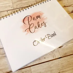 Cup Cake. Brownie or Biscuit Maker Order Book - A4 Spiral Bound with laminated covers&