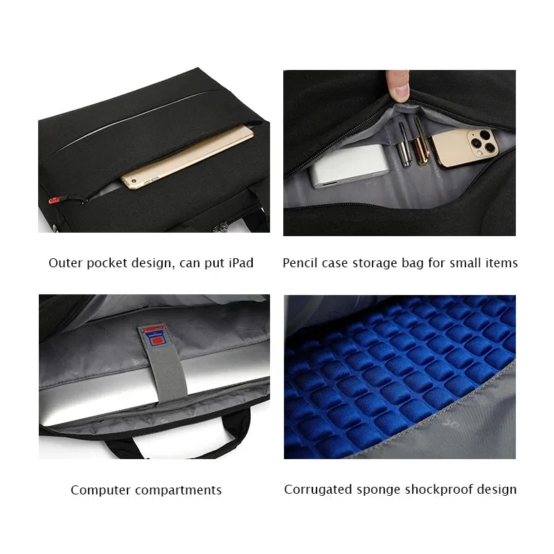 custom logo bag Men's Handbags Women's bag Laptop bag Sleeve Case Protective Shoulder Bag  briefcases for documents messengerbag