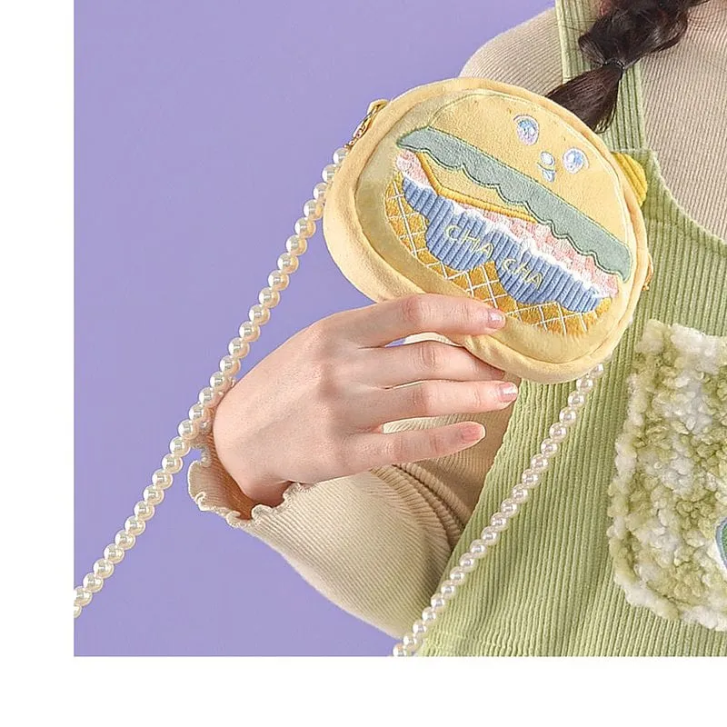 Cute Hamburger Crossbody Coin Purse