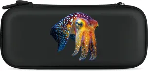 Cuttlefish Glowing Squid Compatible with Switch Carrying Case Hard Travel Game Bag Pouch with 15 Games Accessories