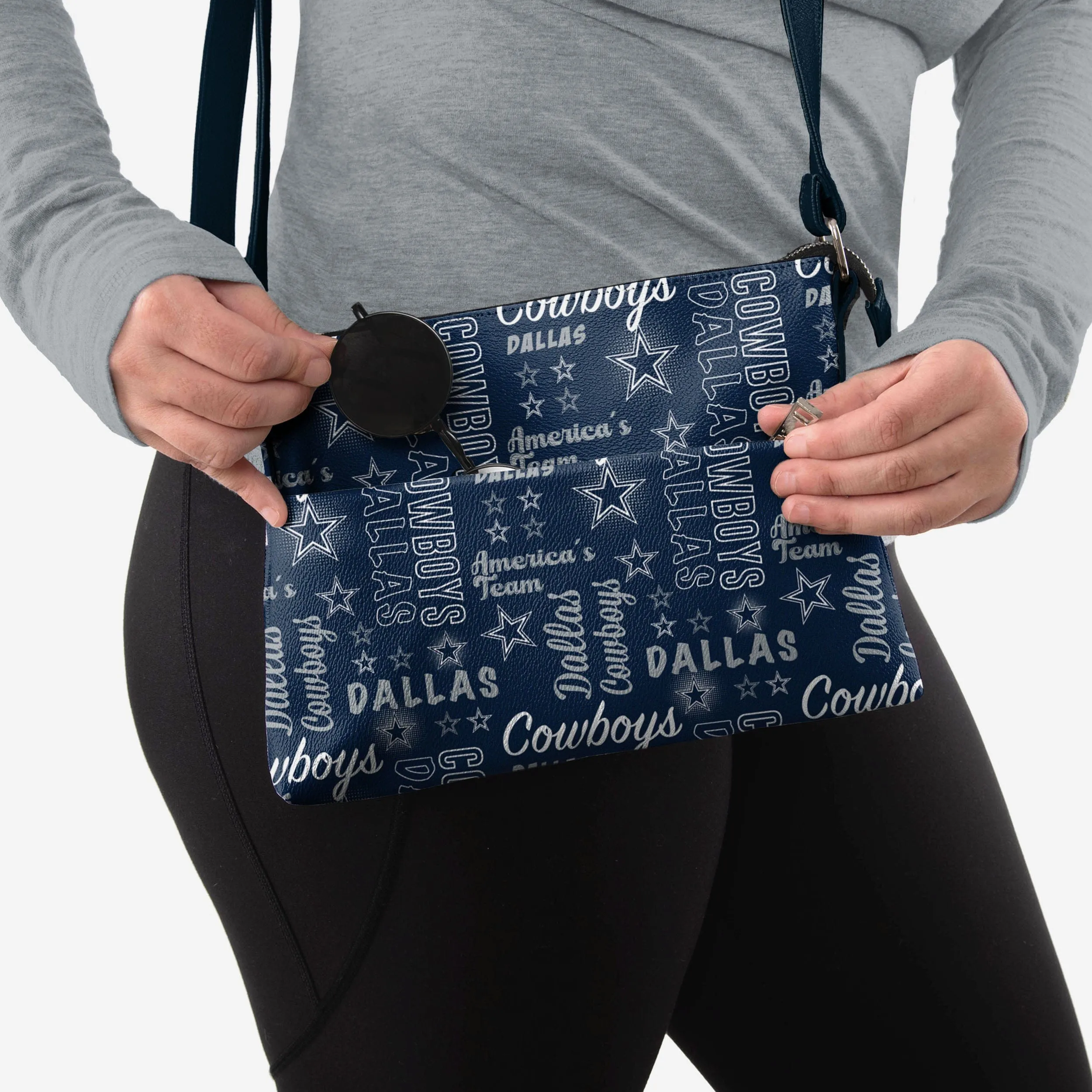 Dallas Cowboys Spirited Style Printed Collection Foldover Tote Bag