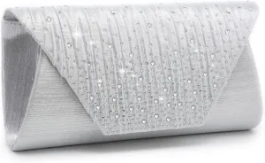 Dasein Women Evening Bags Wedding Purses Handbags Party Clutches Cocktail Prom Formal Clutch with Glitter Rhinestones