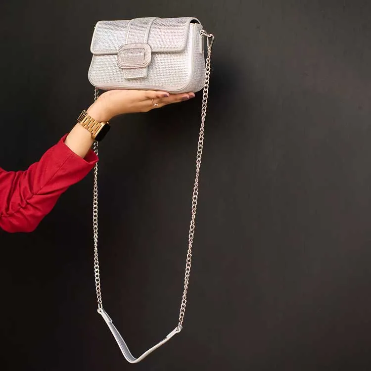 Dazzle By Sarah - Ziya (Silver) Cross Body Bags