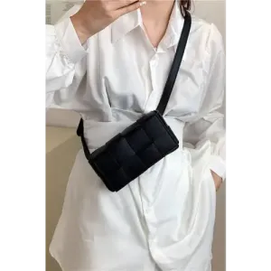 Dazzling Zenana Vegan Leather Woven Crossbody Bag
