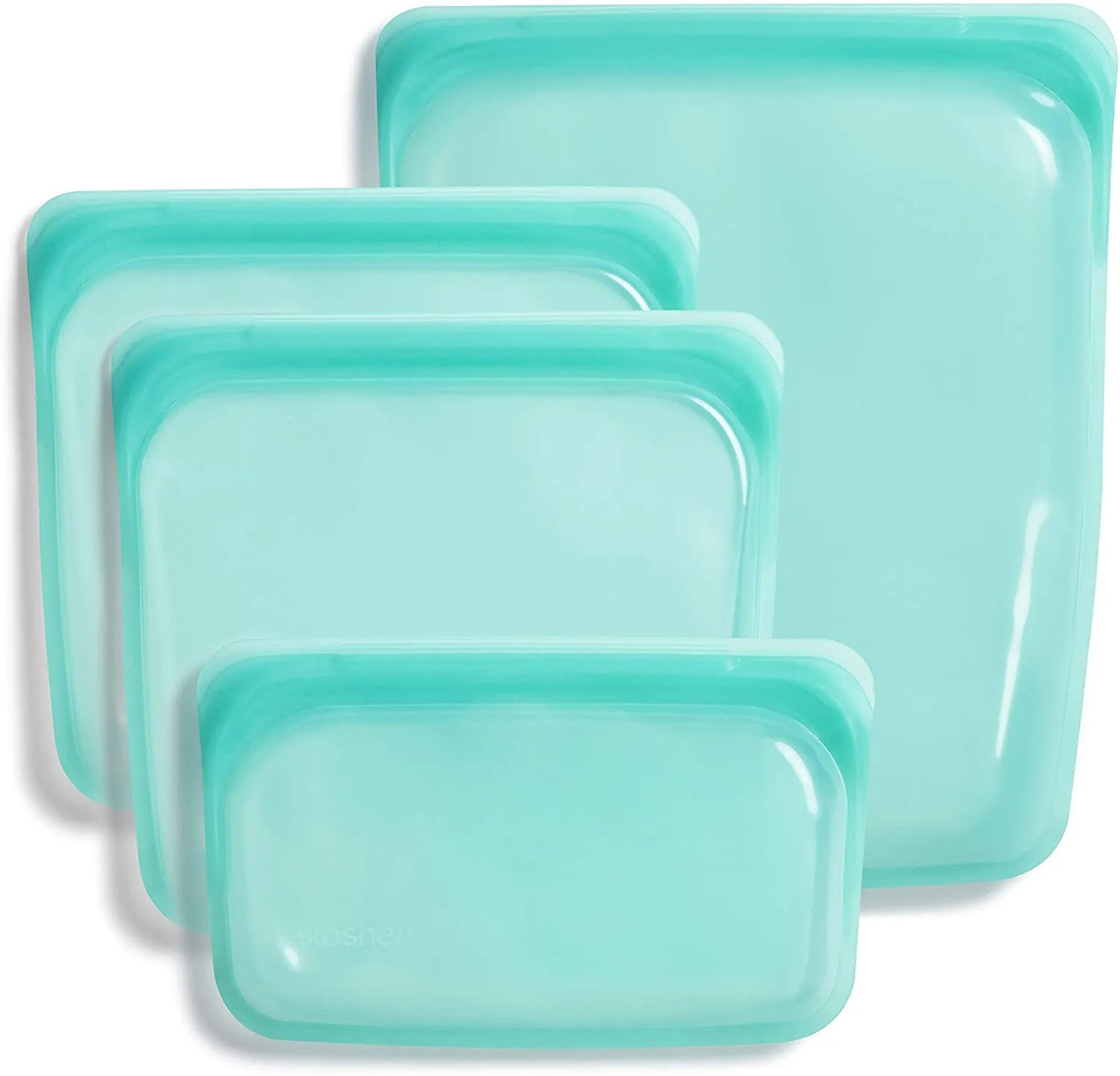 DE  Platinum Silicone Food Grade Reusable Storage Bag, Mojave (Bundle 4-Pack Large) | Reduce Single-Use Plastic | Cook, Store, Sous Vide, or Freeze | Leakproof, Dishwasher-Safe, Eco-friendly