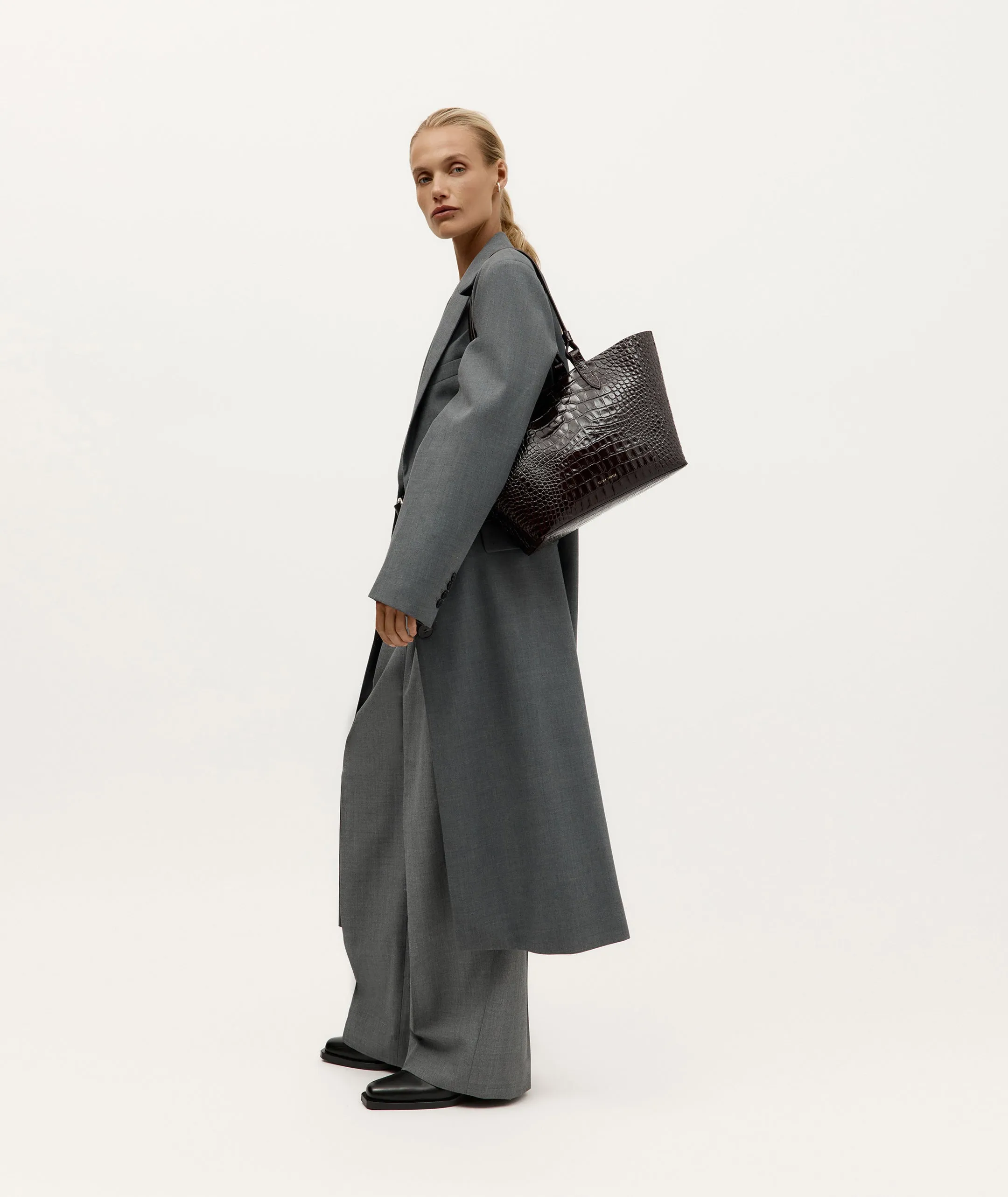 Deadly Ponies | Mr Bandit Tote - Espresso Croc