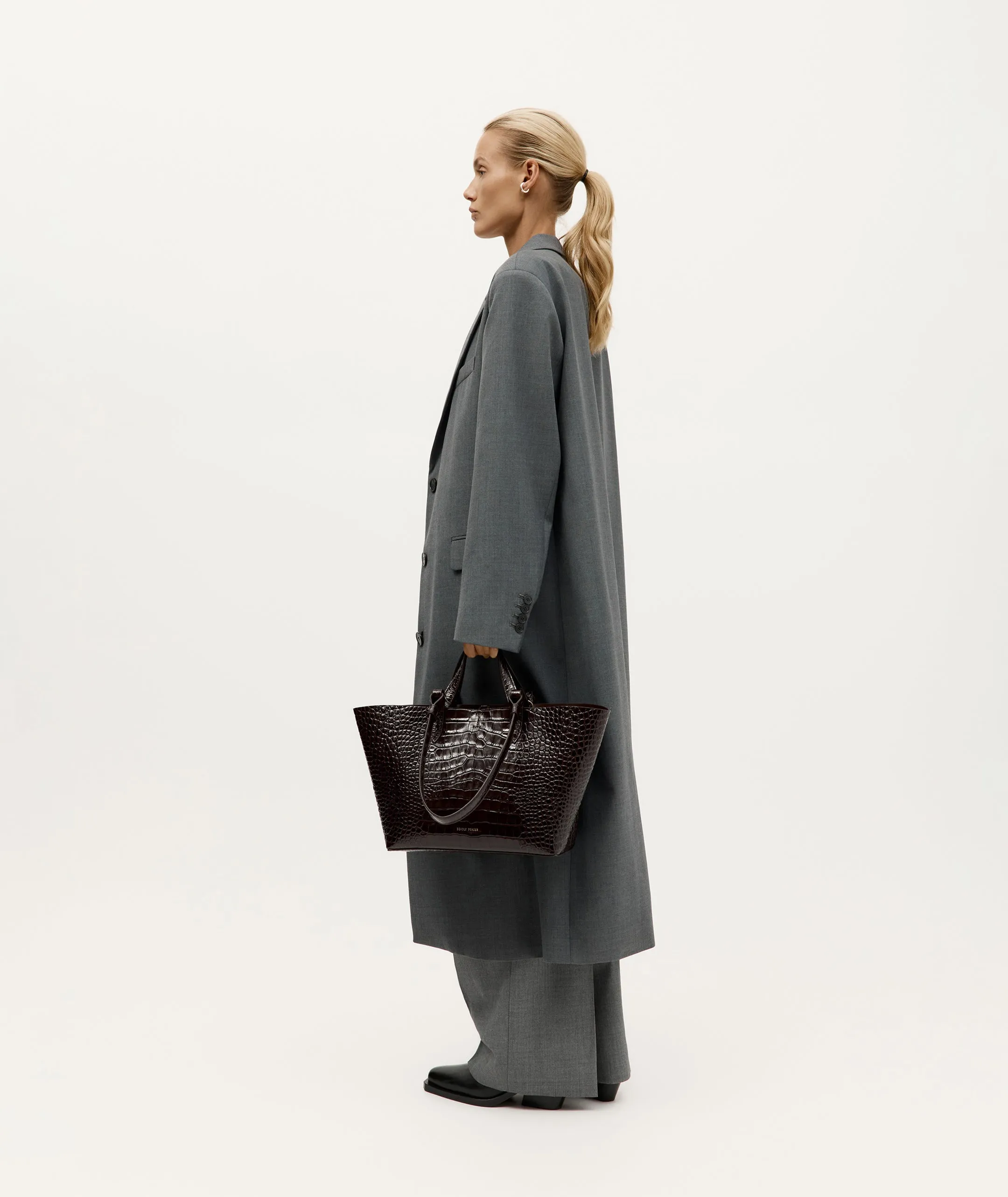 Deadly Ponies | Mr Bandit Tote - Espresso Croc