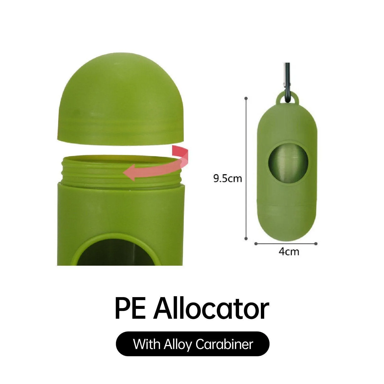 Degradable Pet Waste Bags Green 4 Rolls 1 Dispenser